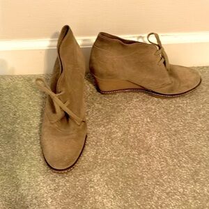 J CREW Tan Tie Up Wedges